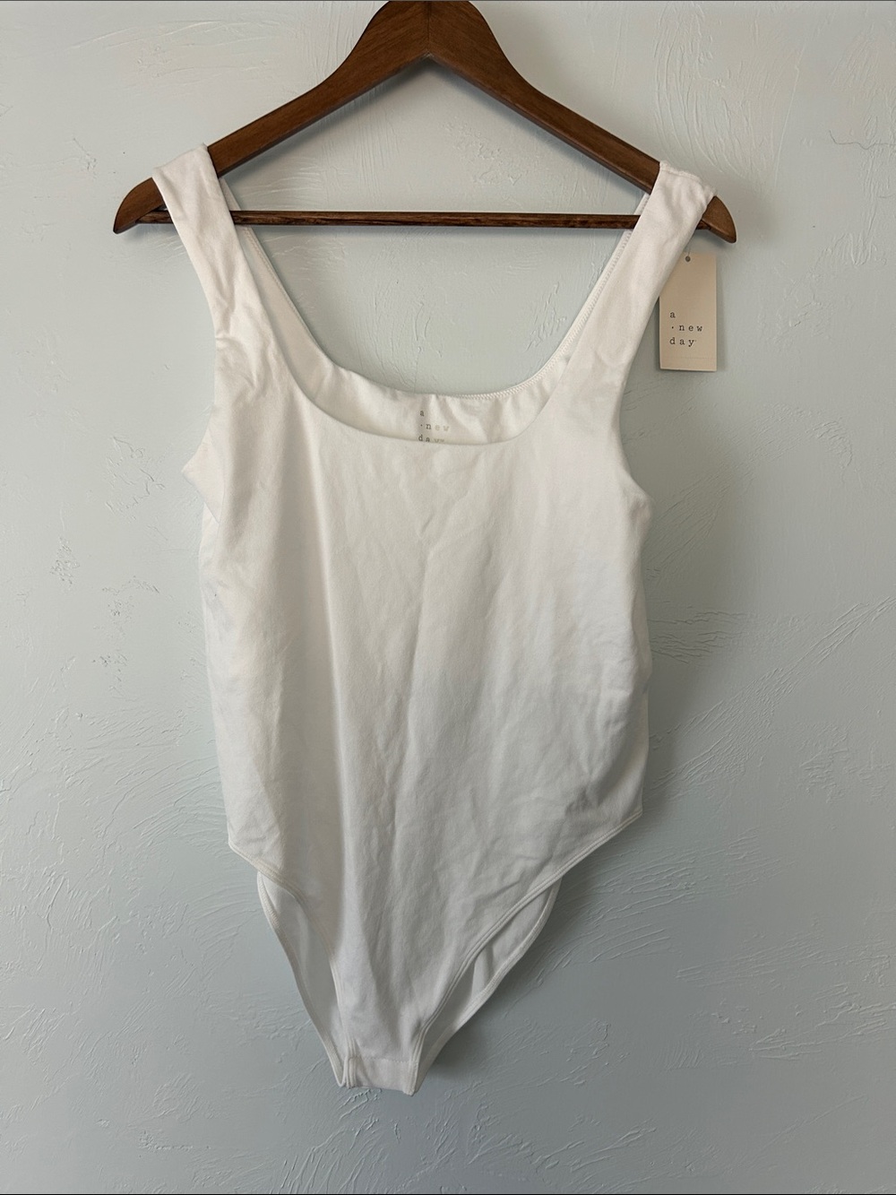 a new day White Scoop Neck Bodysuit - Picture 1 of 4